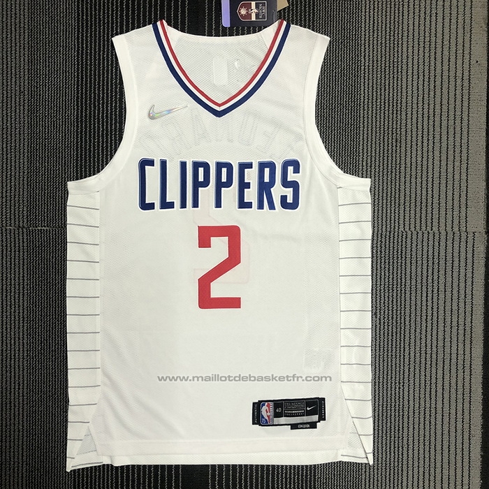 Maillot Los Angeles Clippers Kawhi Leonard #2 Association 2020-21 Authentique Blanc
